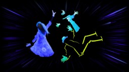 Interaktive Show des Underground Black Light Theatre in Prag: Bilder der Liebe